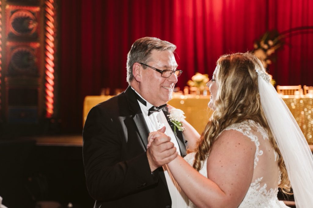 father daughter dance at uptown theater wedding