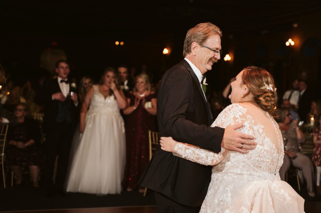 father daughter dance at uptown theater wedding