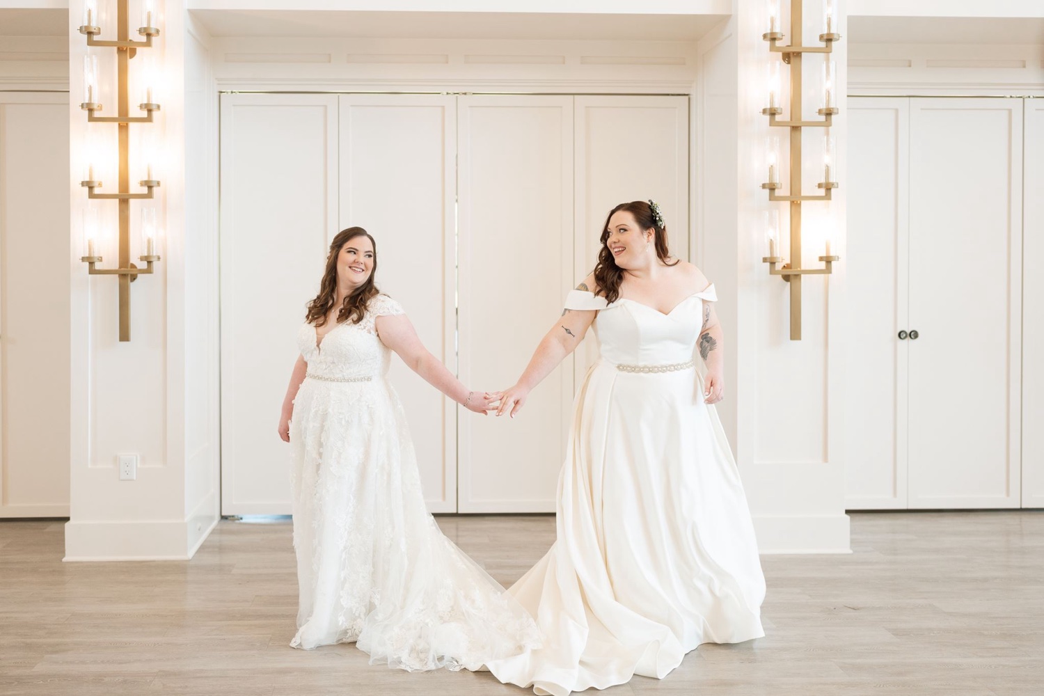 Back to back first look for queer couple at White Iron Ridge